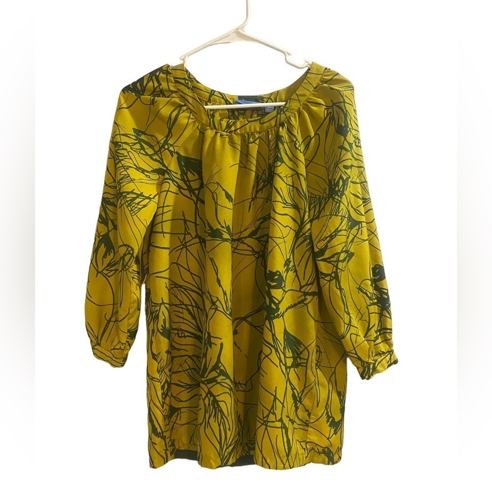 Simply Vera Green/Yellow Bohemian Women’s Blouse -size XS